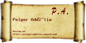 Pelger Adélia névjegykártya