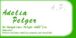 adelia pelger business card